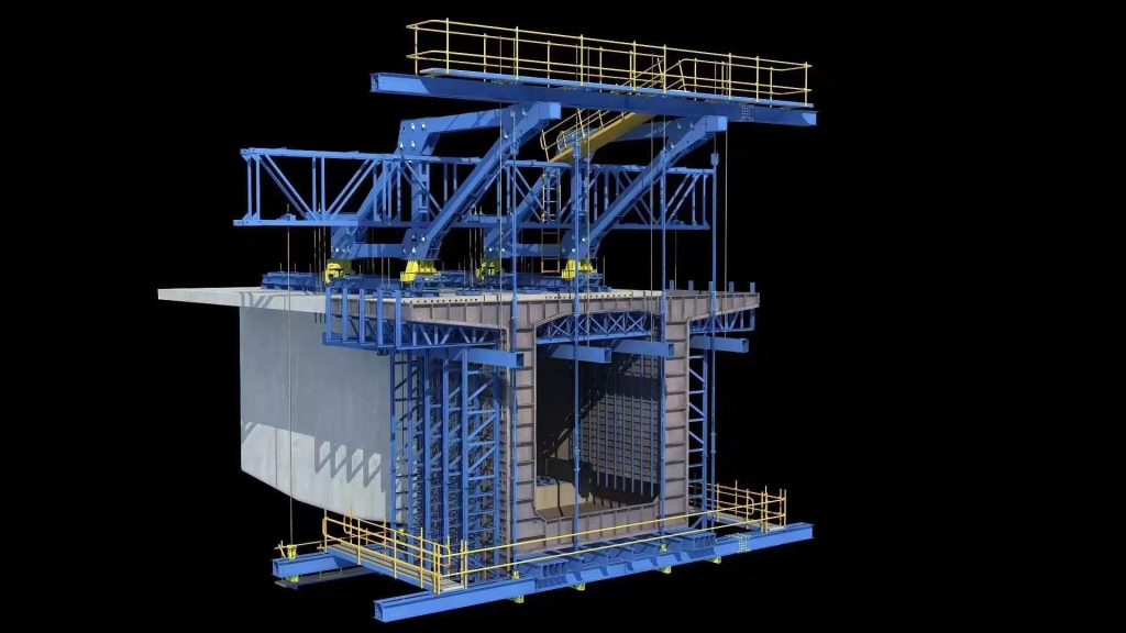 the structure of GOWE hanging basket formwork