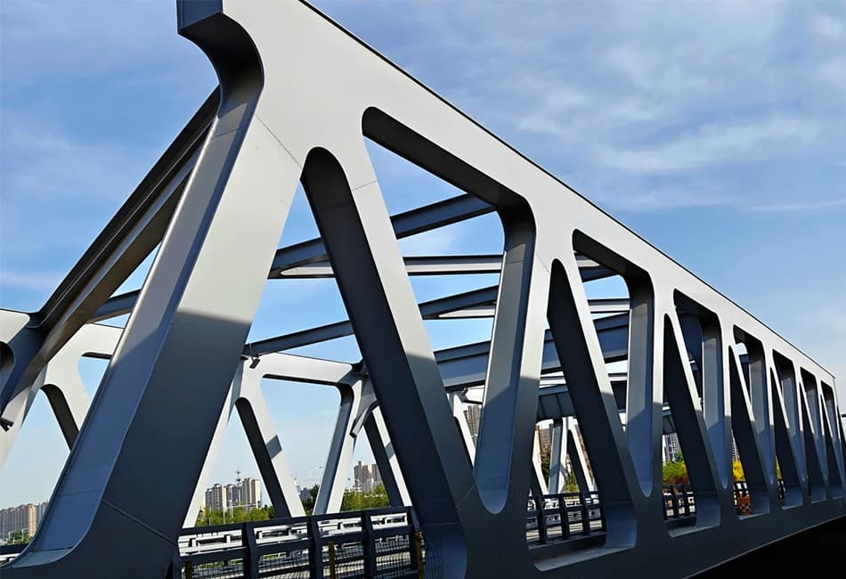 Steel truss girder bridge